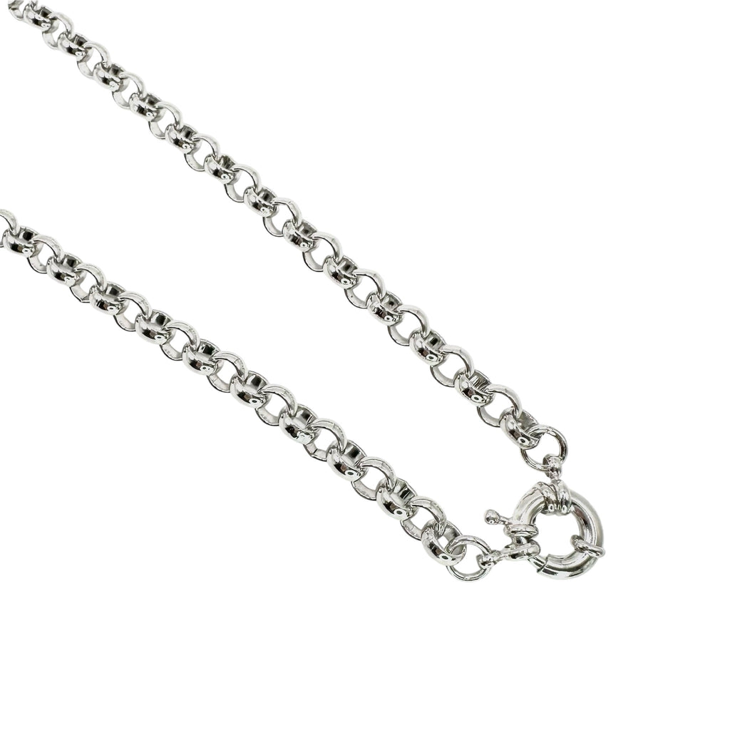 Wasserdichte Erbskette Rolo Kette 7mm Silber