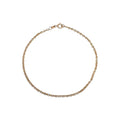 Wasserdichtes Diamantschliff Ankerkette Armband 2mm Rosegold 22cm