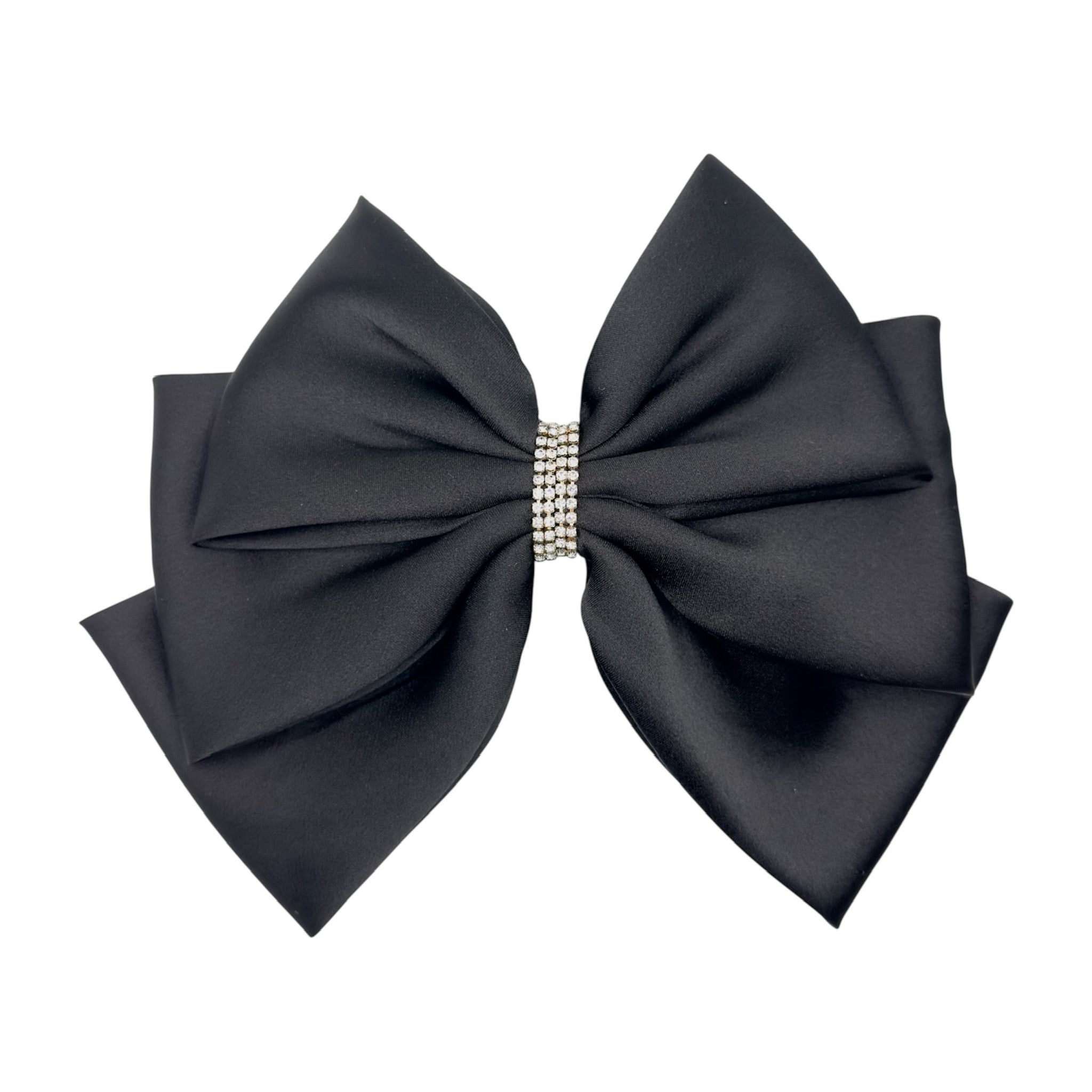 Haarschleife Satin mit Kristall